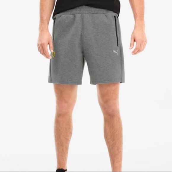 NWT Puma Scuderia Ferrari Heather Gray Sweatshorts - Picture 1 of 4
